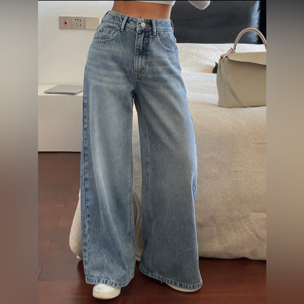 Stylish Light Blue Flare Jeans